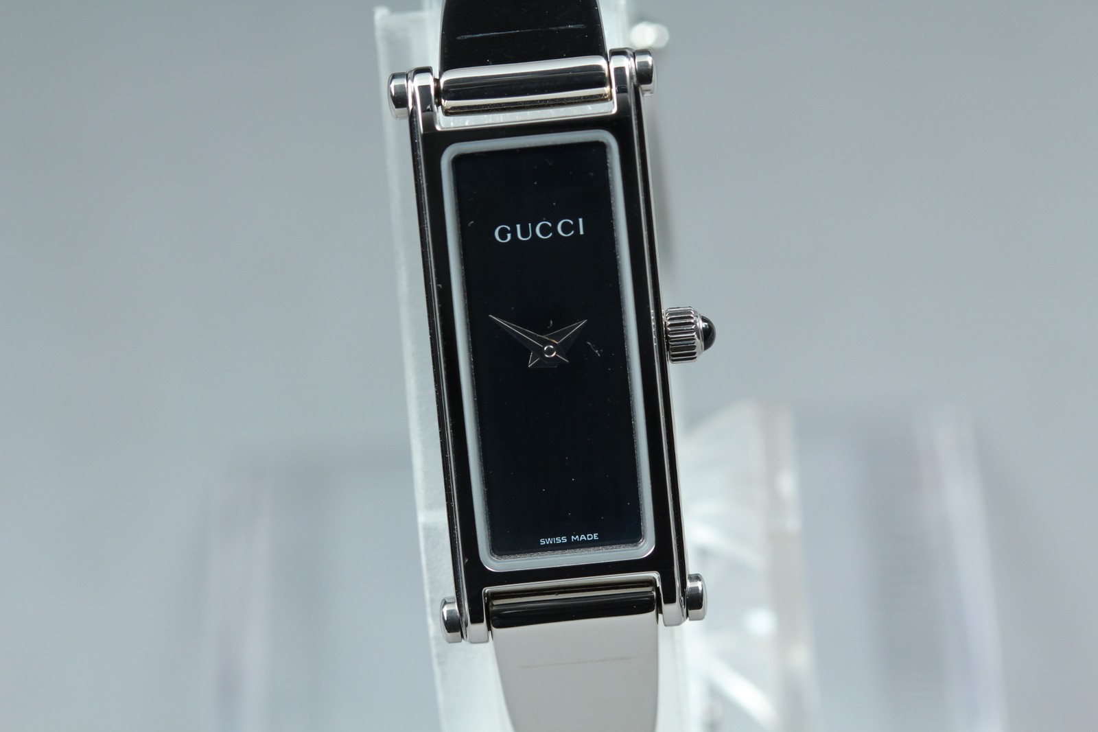 [Near MINT] Gucci 1500L Silver Black Dial 12mm Horsebit Quartz Women’s Watch
