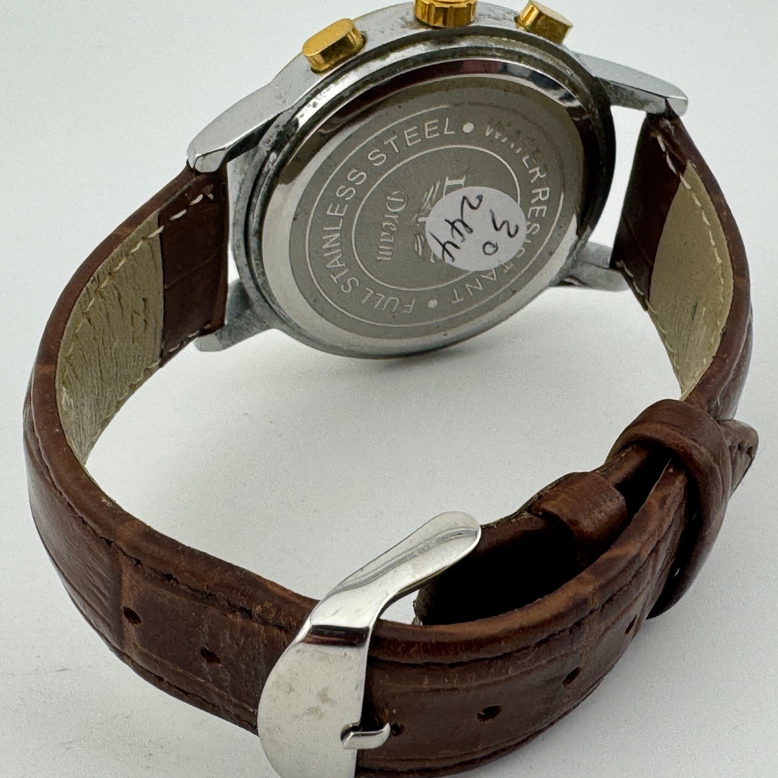 LIGE Quartz Watch FS5022 Men Dream Dual Tone Steel Chronograph Date New Battery