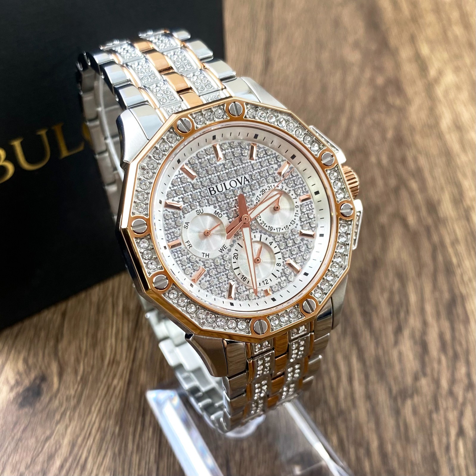 Bulova Octava 98C133 Crystal Dial Two-Tone Stainless Steel Men’s Watch