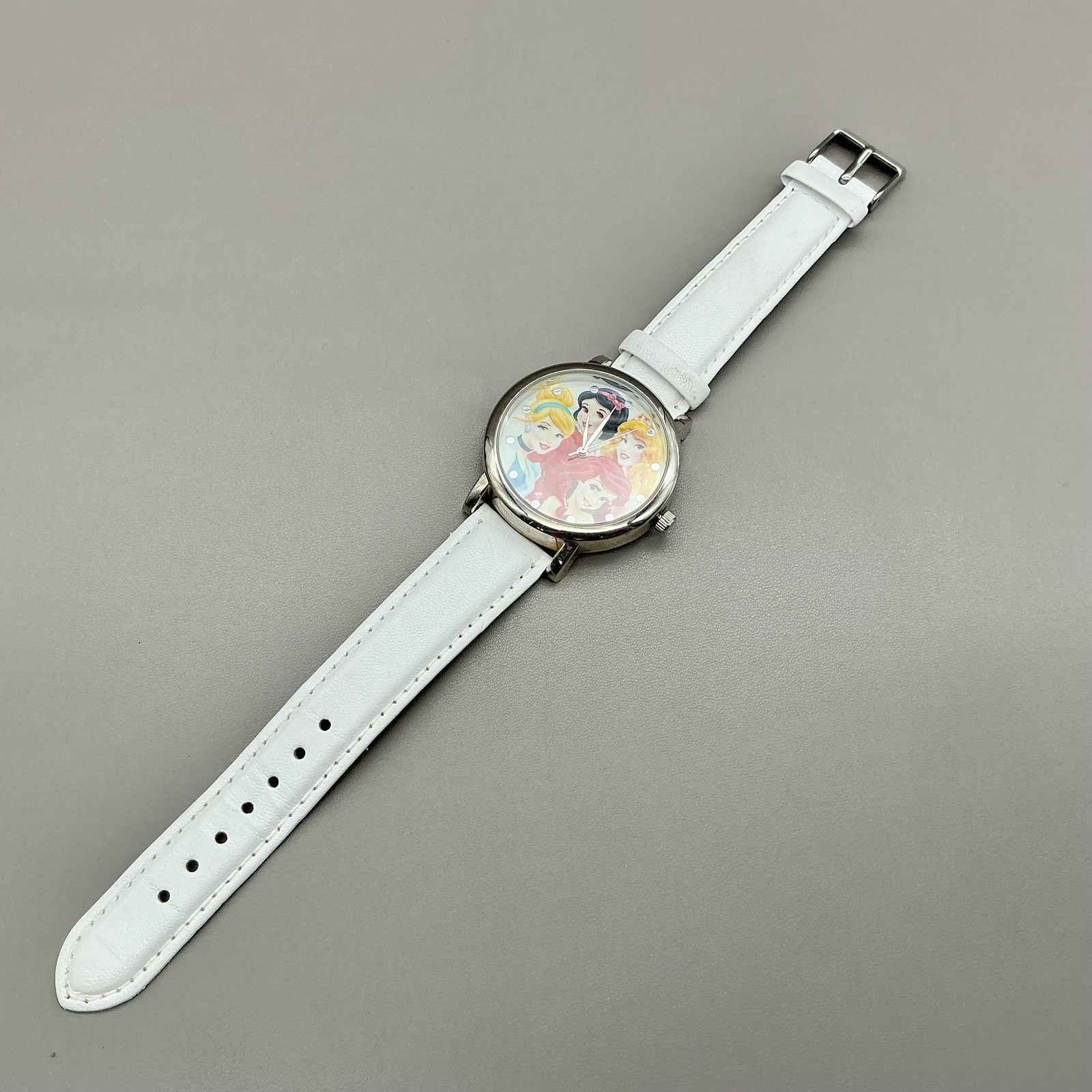 Disney Princess Womens Watch Multicolor Dial White Strap Analog Quartz PN1532