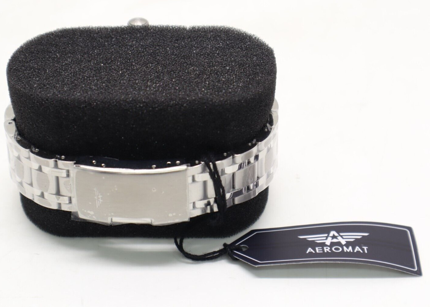 Aeromatic Pilot Beluga Jet Black Automatic Stainless Steel Mens Watch New In Box