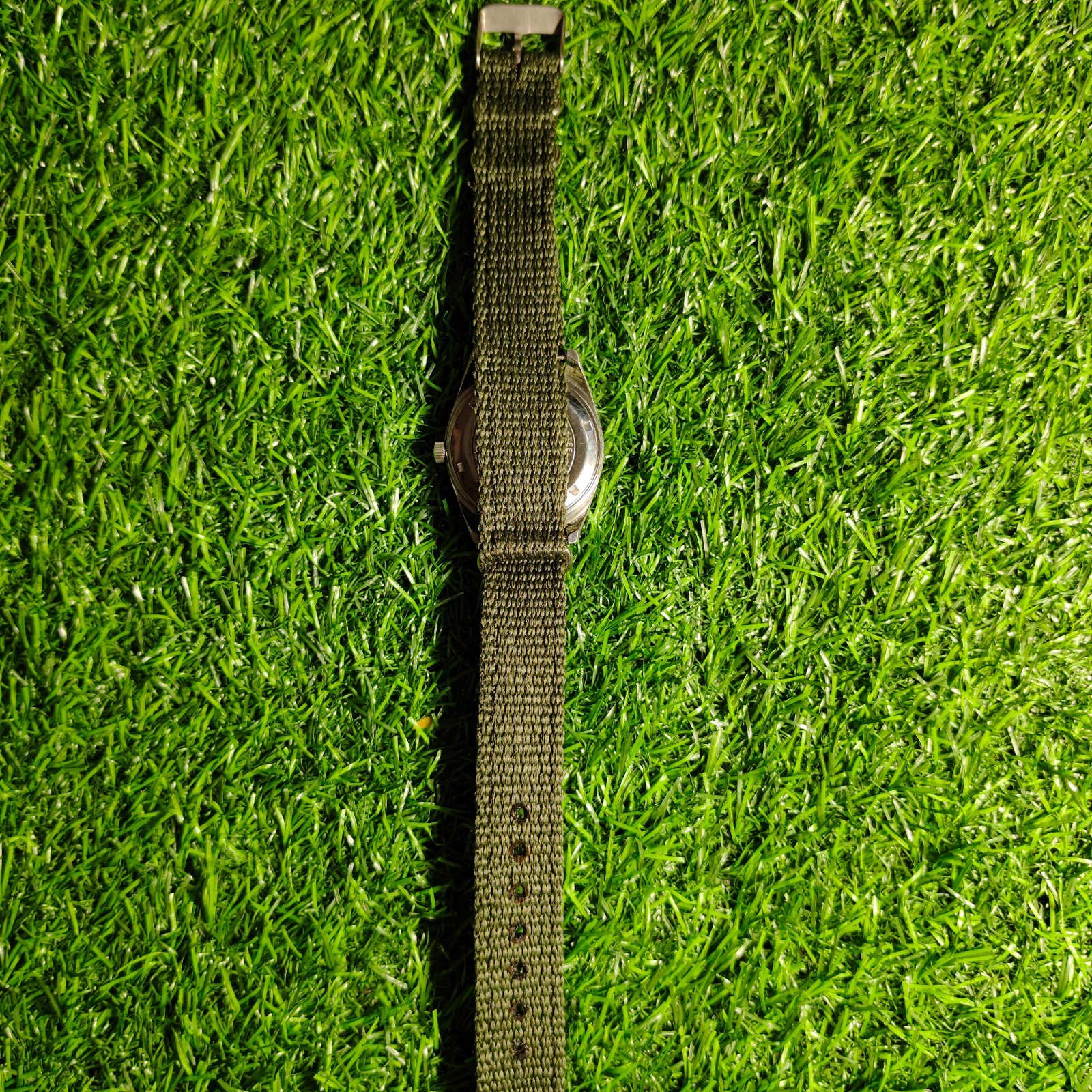 Vintage HMT Pilot 38mm Green Dial Hand-Winding Mechanical Watch Refurbished