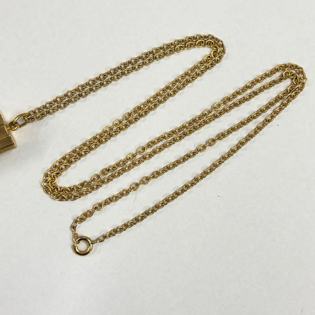 FRECO Hand-Wound Pendant Watch Necklace Gold Cylinder Slide Open/Close