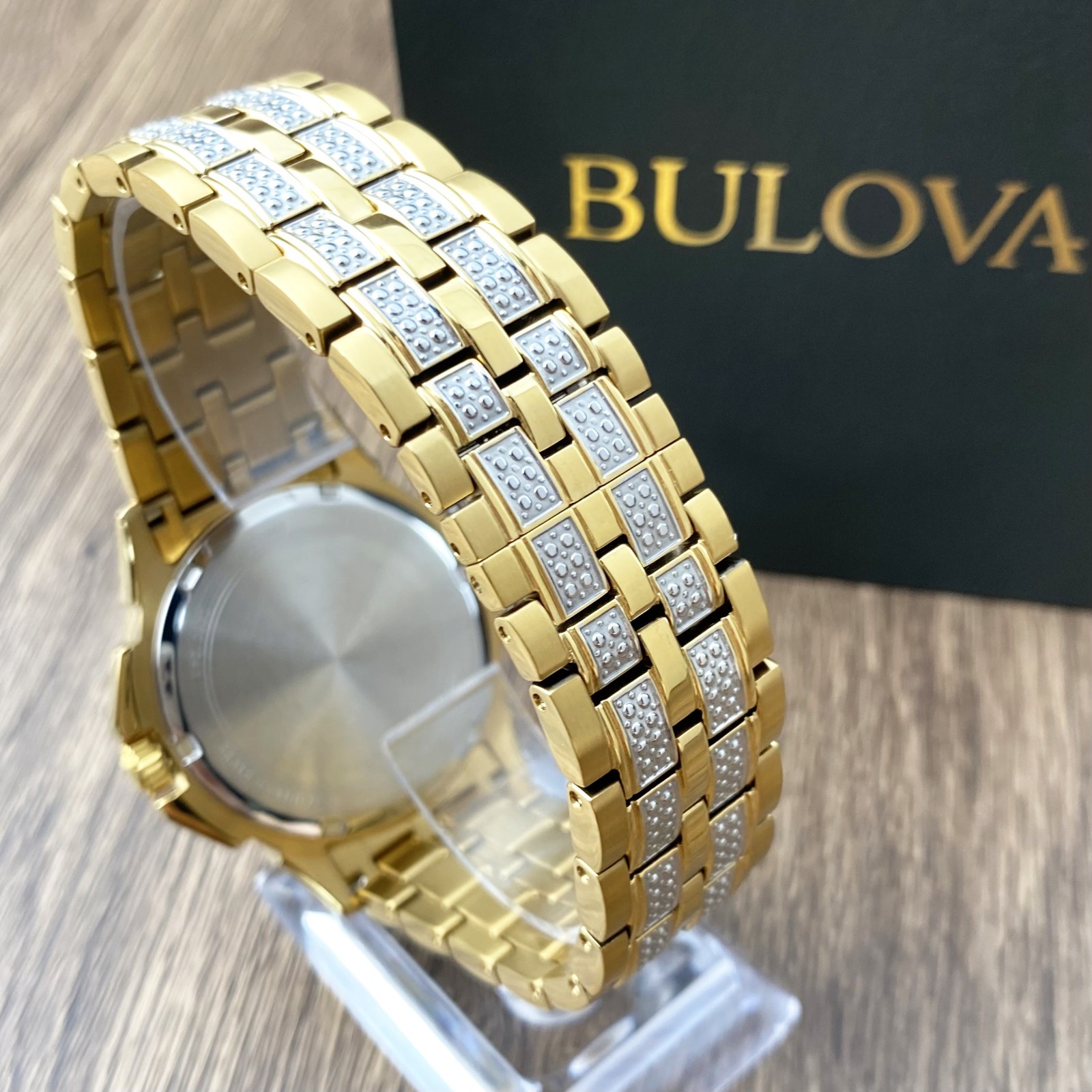 Bulova Octava 98C126 Crystal Dial Gold-Tone Stainless Steel Men’s Watch