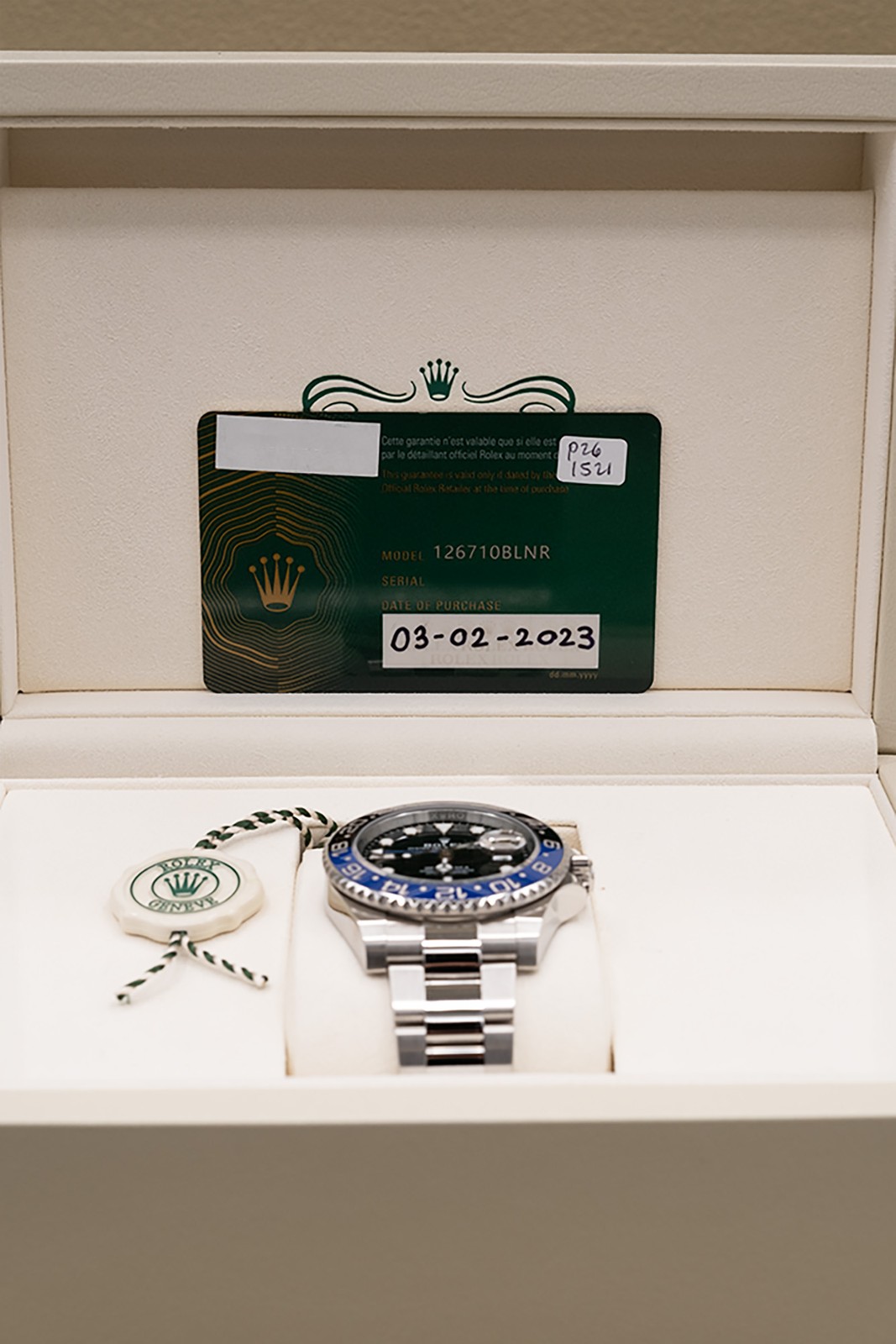 2023 Rolex GMT-Master II Batman Black Dial Complete