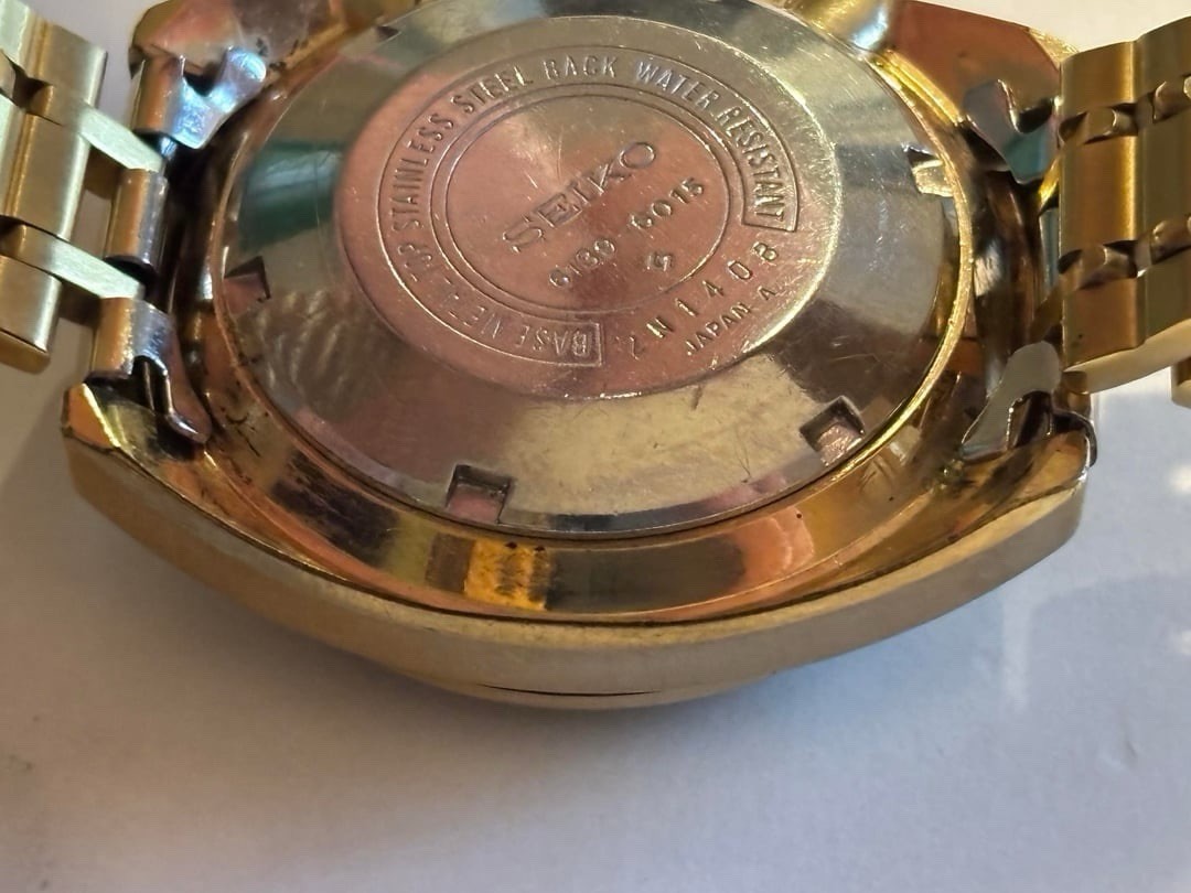Seiko 6139-6015 Chronograph Automatic Watch Gold Tone Bruce Lee Edition