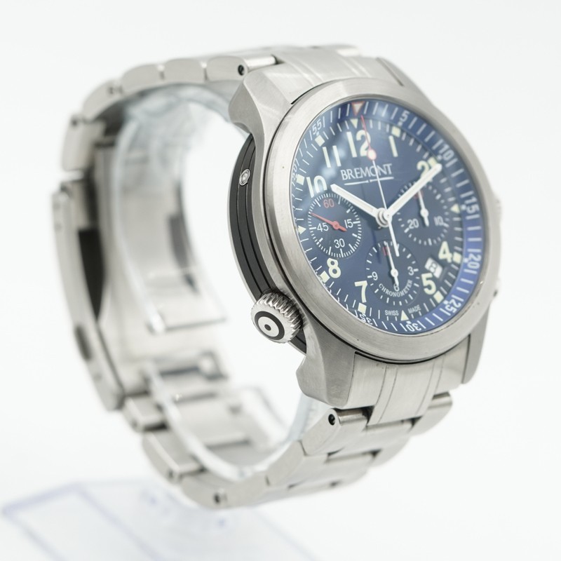Bremont ALT1- Pilot Blue Chronograph Blue Dial B&P 2012 43mm Stainless Steel