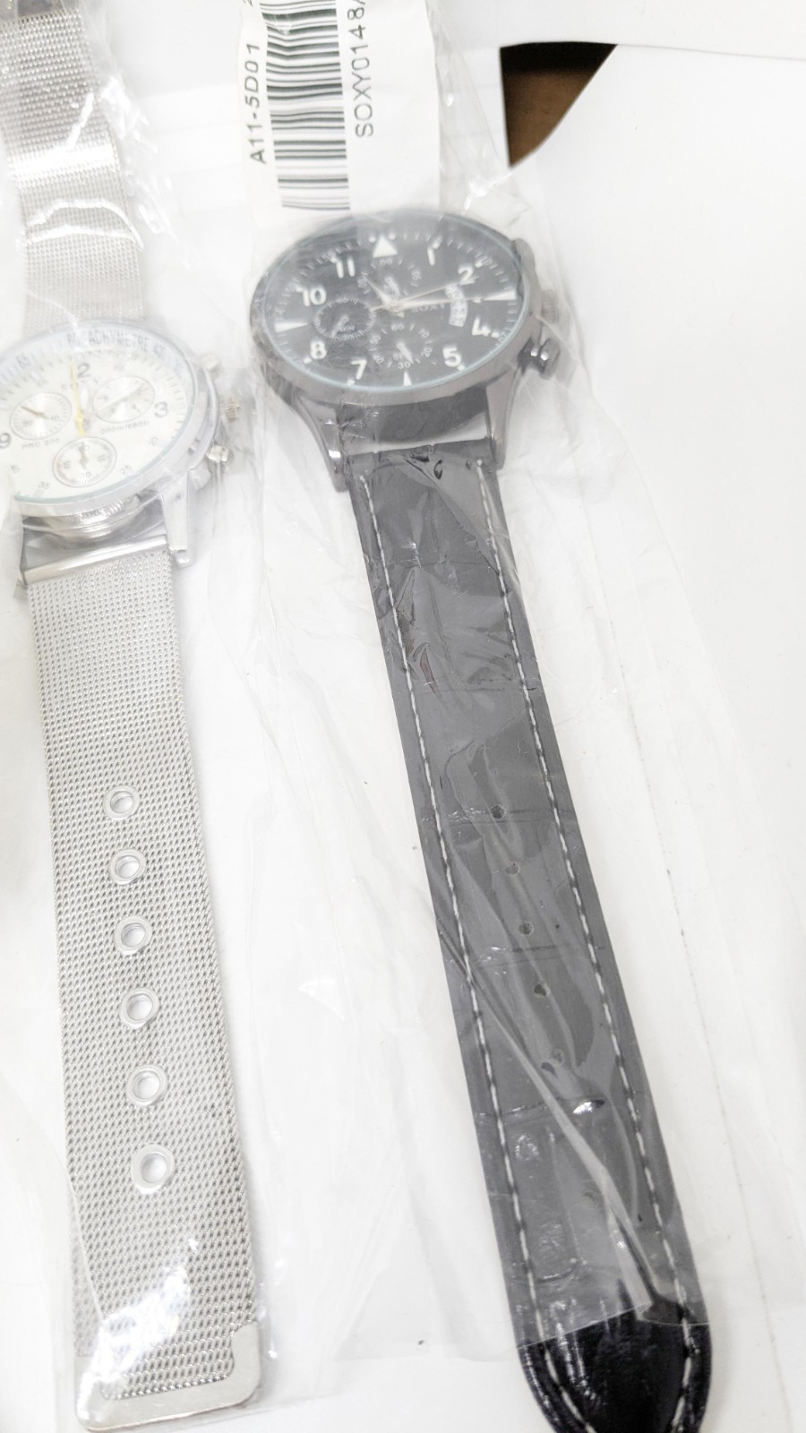 Mixed Lot Of 6 Mens New Watches Various Off Brands, Styles Some Batteries Dead