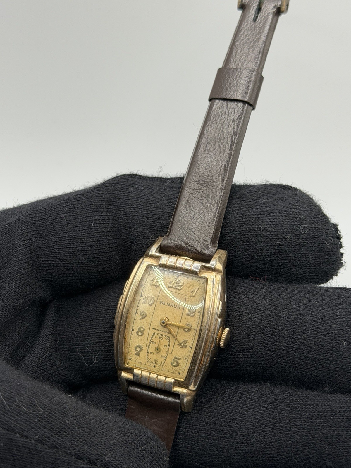 Vintage Benrus Gold Filled Art Deco “Tank” Watch (Runs Great) Read Desc.