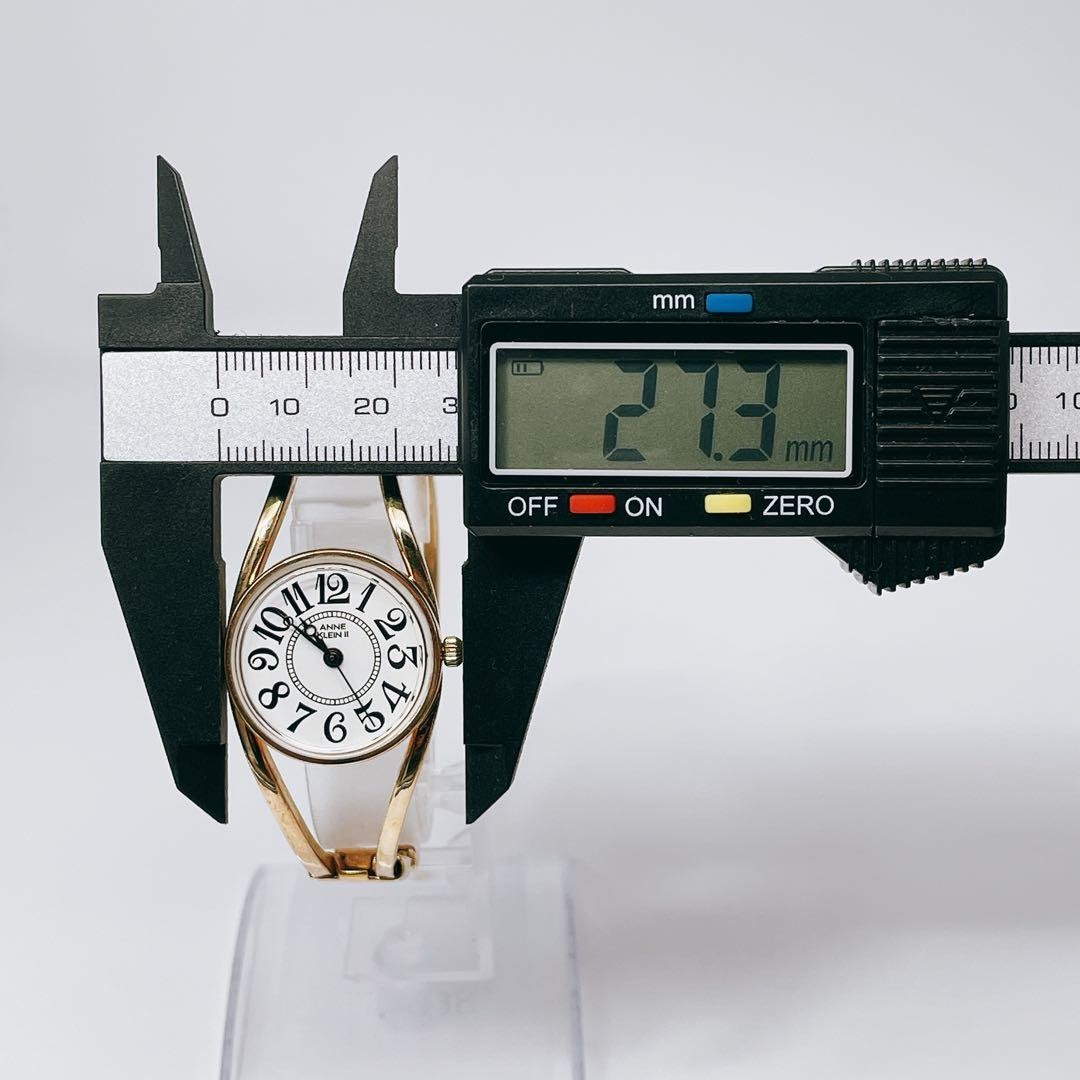 Anne Klein II Vintage Bangle Watch White Quartz Japan Working 071107