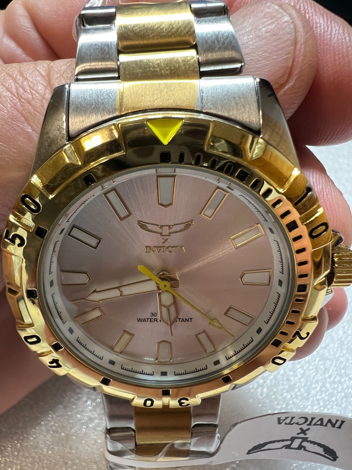 Invicta 69036 Specialty I Men 42mm Two Tone Silver Dial Quartz Bracelet Watch