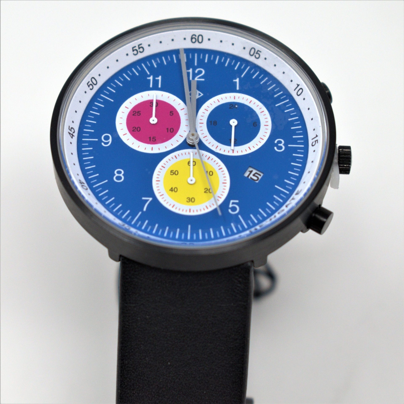 Newgate G6 Nassau Men’s Chronograph Watch Multicolour Canvas/Black Leather Blue