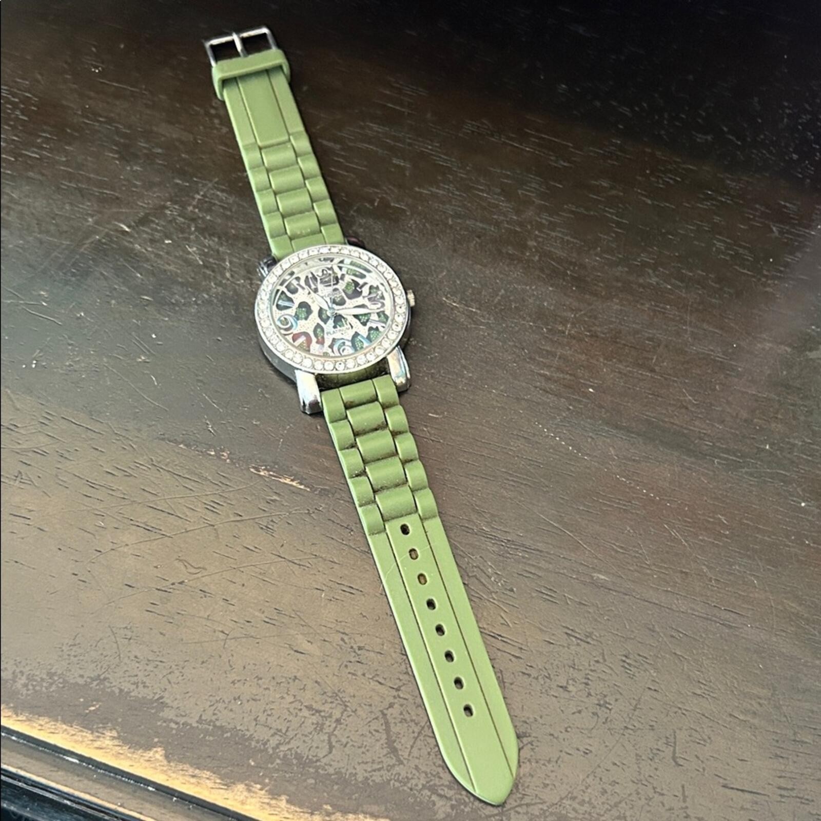 Geneva Green and Silver Women’s Watch