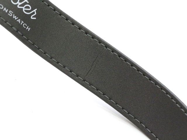 Swatch MoonSwatch Mission to Pluto S033M101 Watch Ceramic Leather Quartz White D