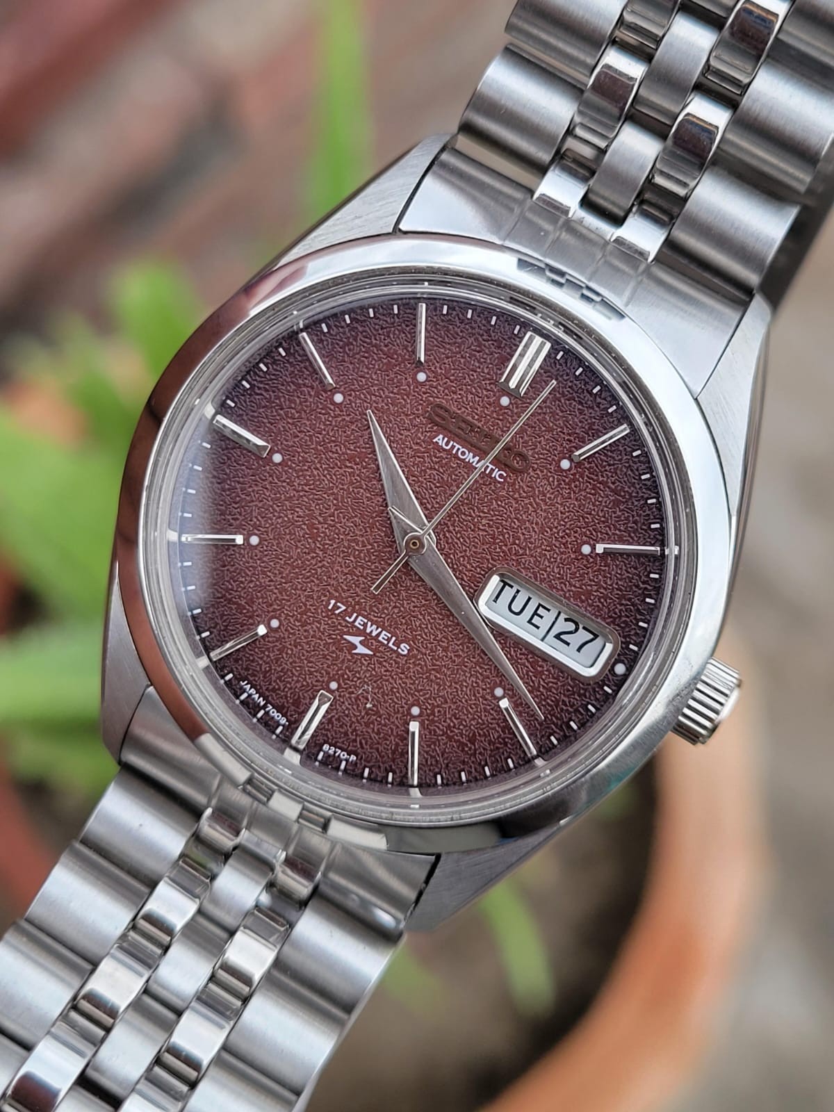 Seiko 5 Men’s Automatic Watches 6309 | Textured Brown Dial | Japan Made