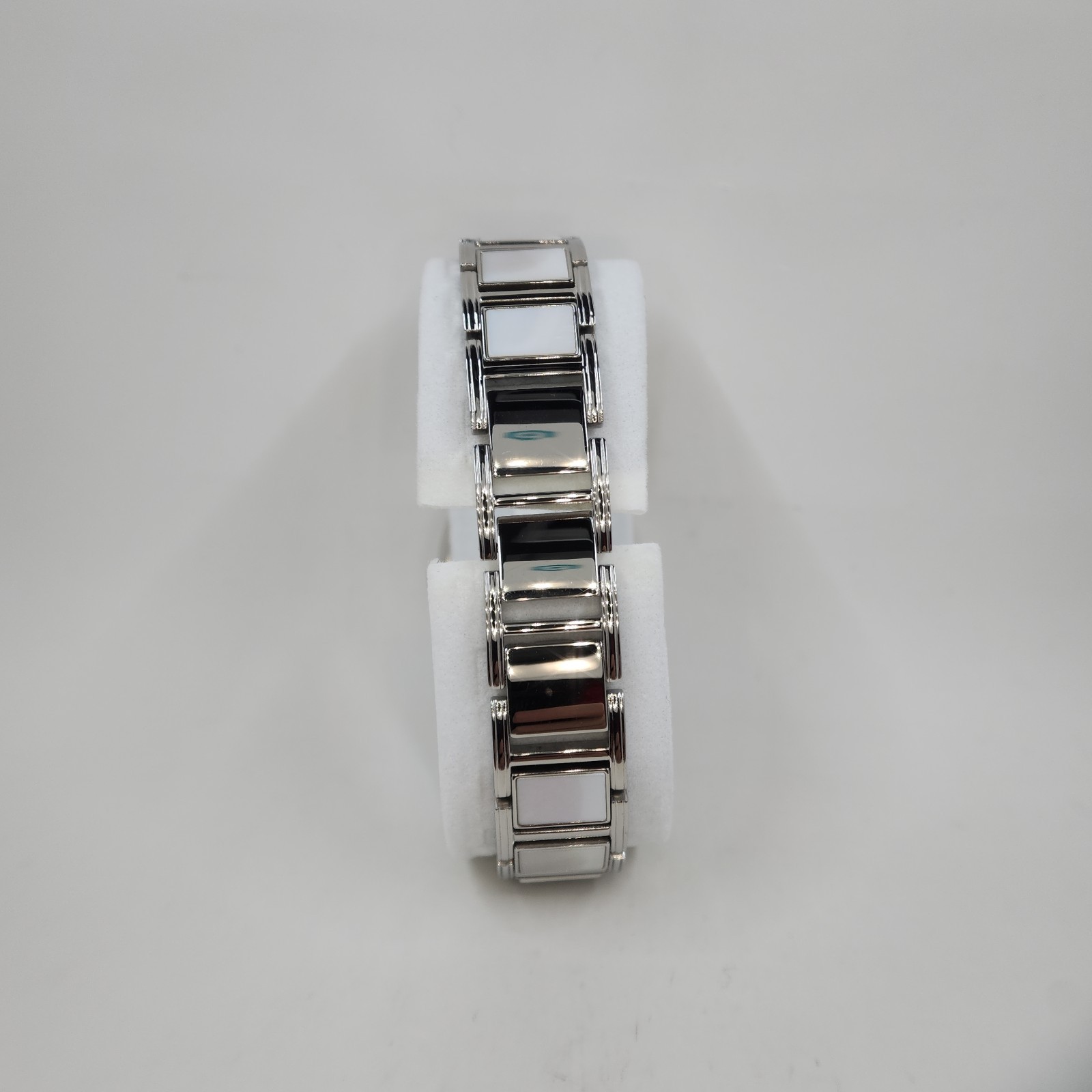 Honora White Mother-of-Pearl Oval Silvertone Stainless Steel Watch