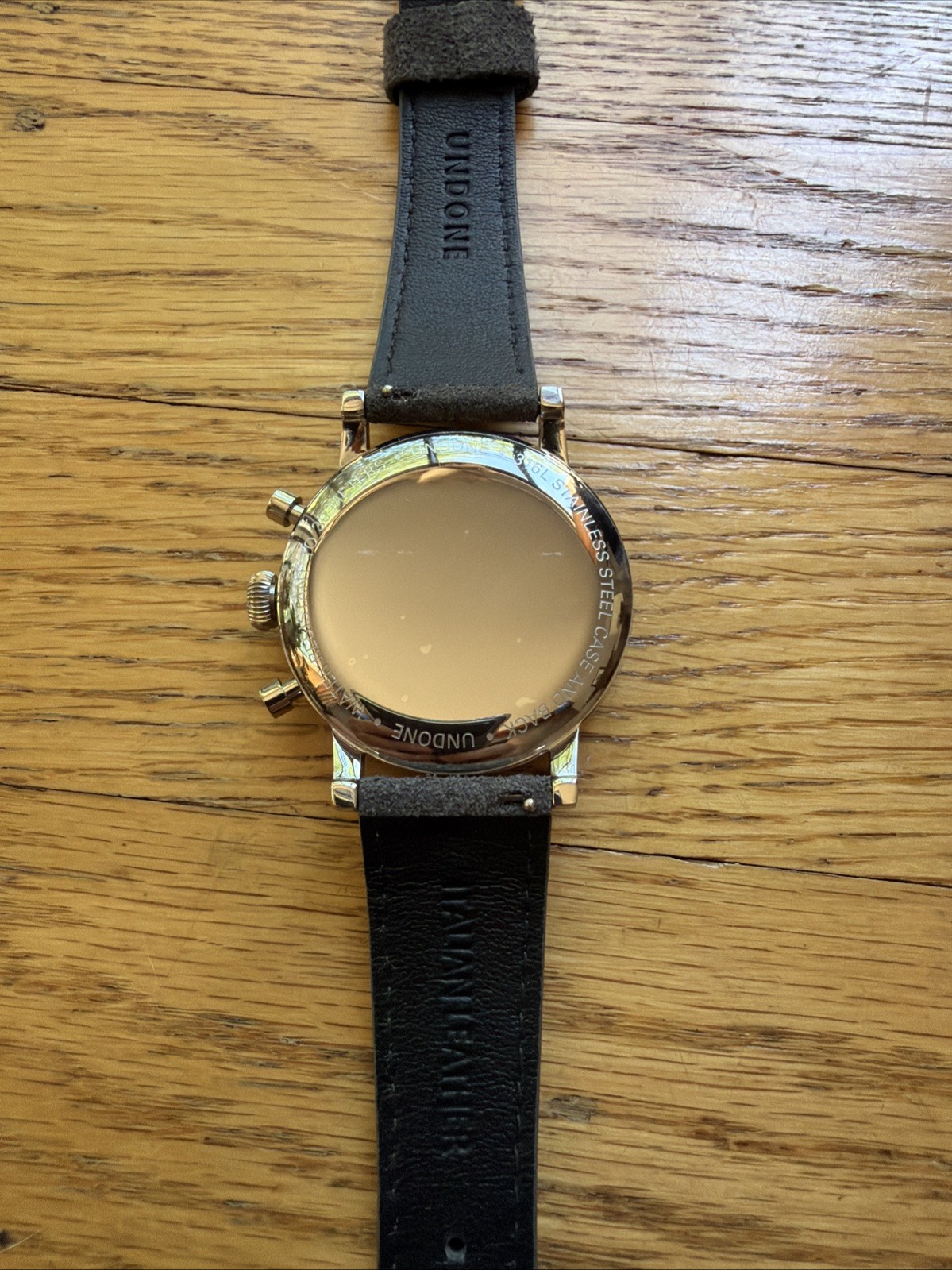 Undone Watch The Urban 316L, Grey Leather Band