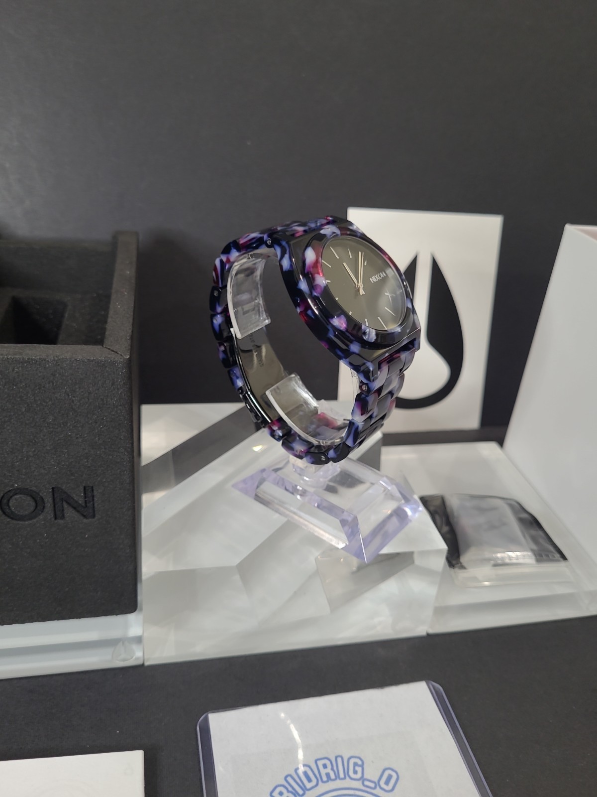 Nixon Medium Time Teller Acetate Black/Multicolor Watch A327-2336