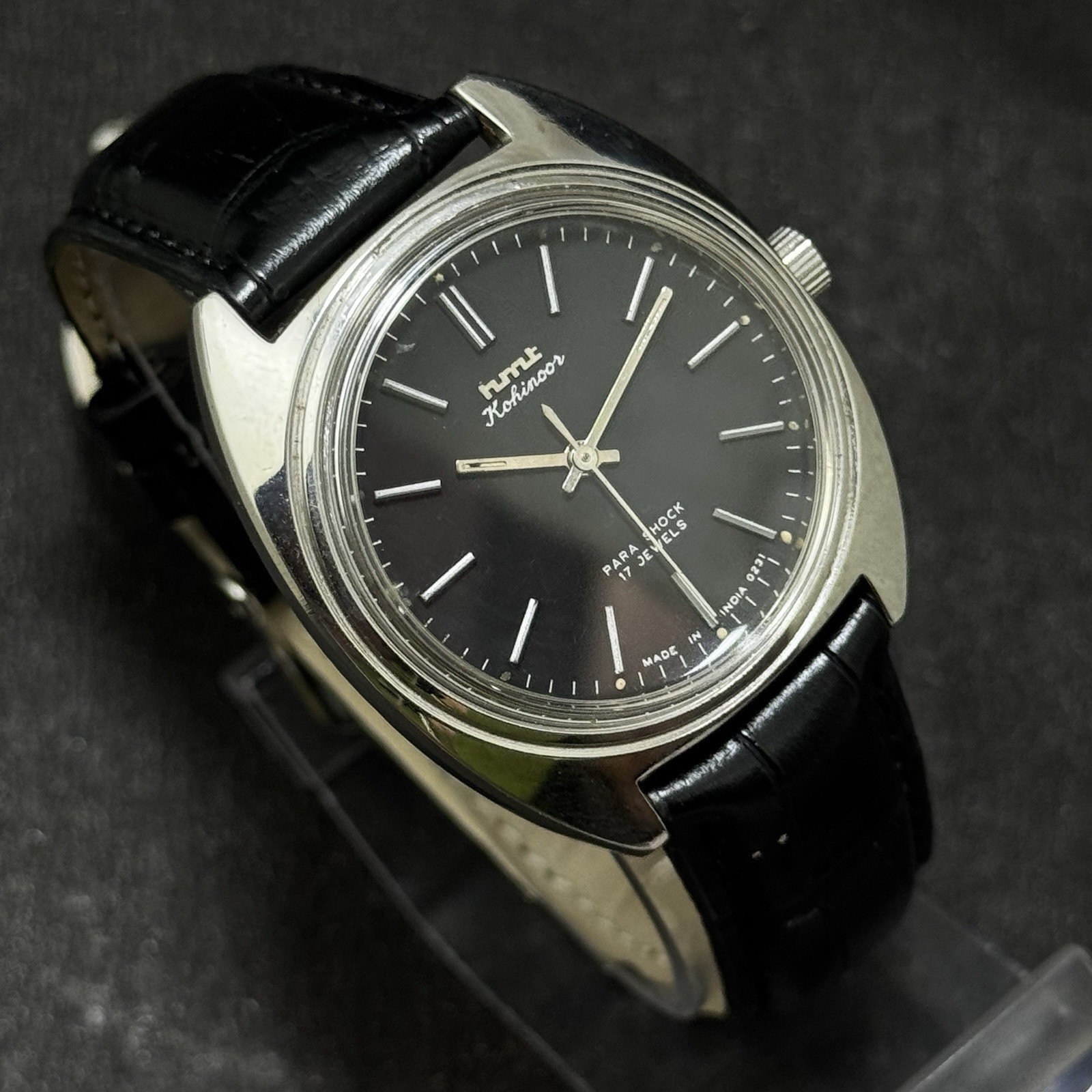 Vintage HMT Kohinoor 17 Jewels With Black Dial Men’s Wristwatch