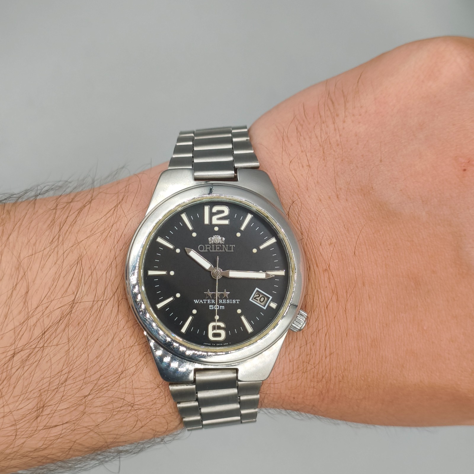 Vintage Orient Automatic Black Men’s Watch 37 mm Case Japan Made