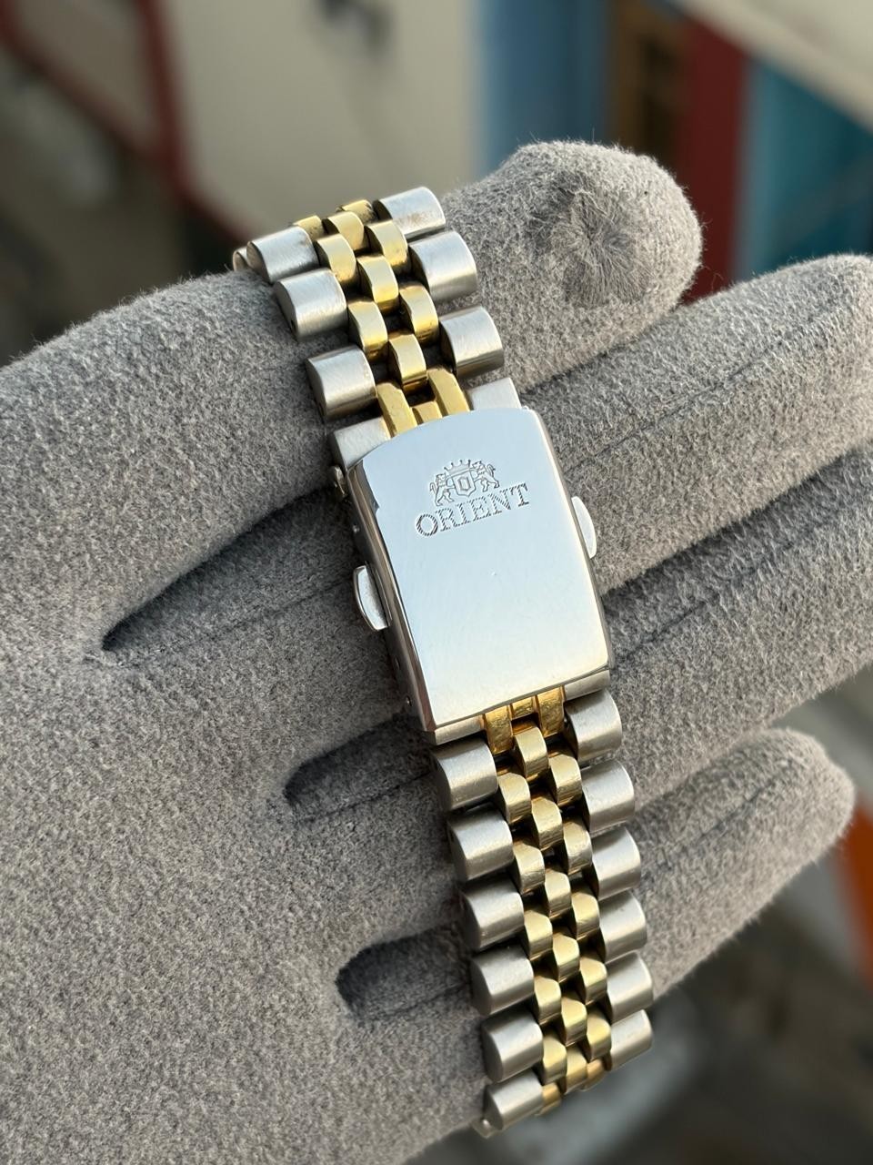 ORIENT PRESIDENT Day-Date  Golden Tow Tone Jubilee Bracelet Steel Men’s Watch
