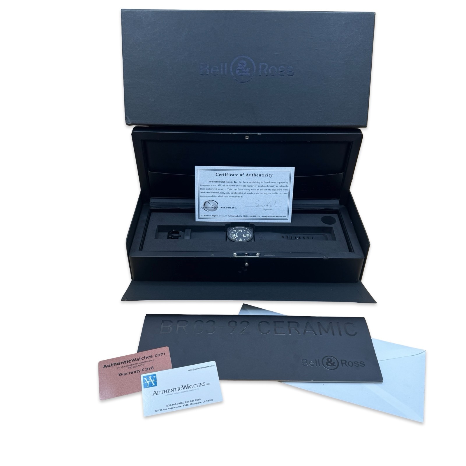 Bell & Ross BR03-92 Black Matte Ceramic 42mm Automatic – Full Set w/ Box, Auth.