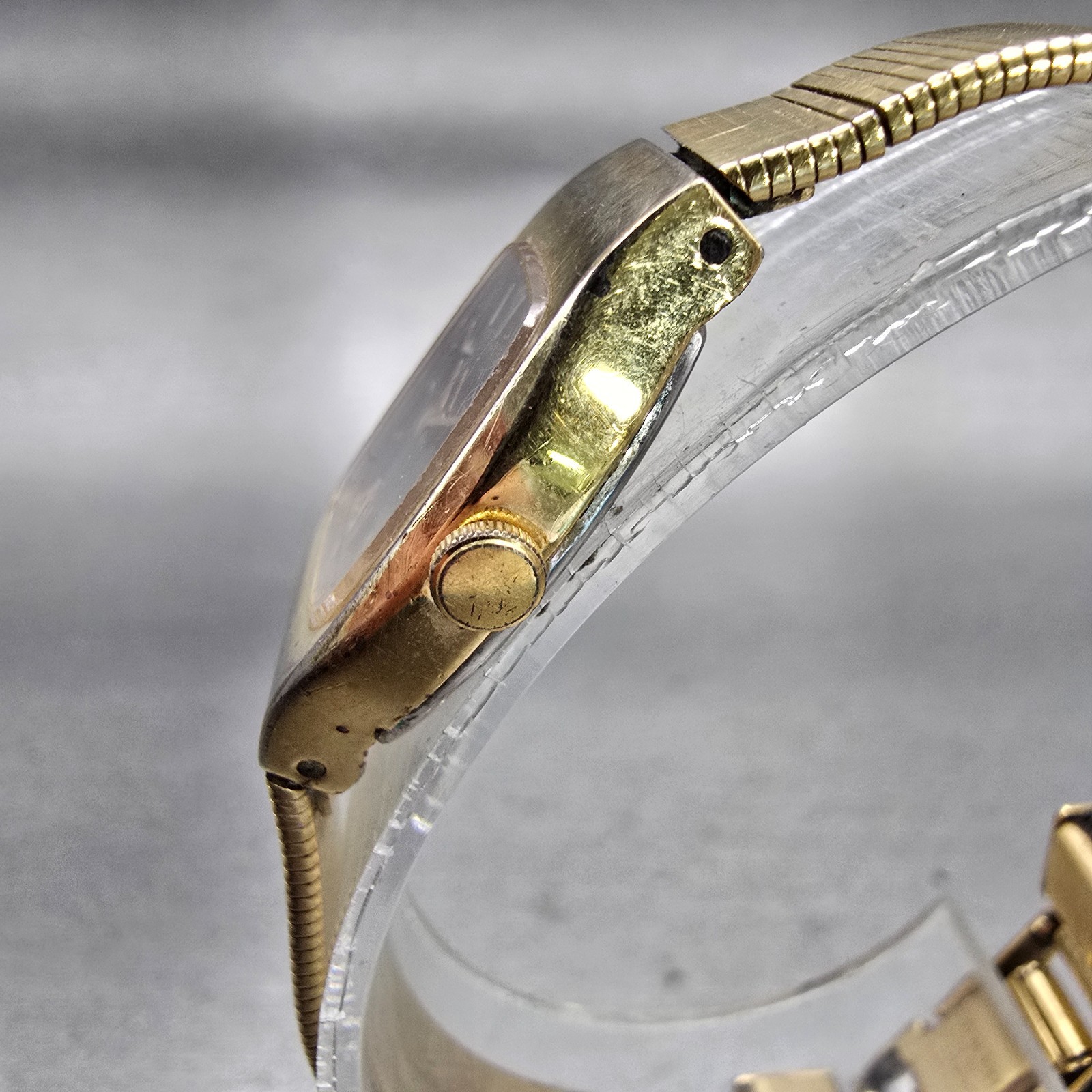 Seiko Watch Women 16mm Brown Dial Gold Tone Oval 2C20-5559 New Battery Vintage