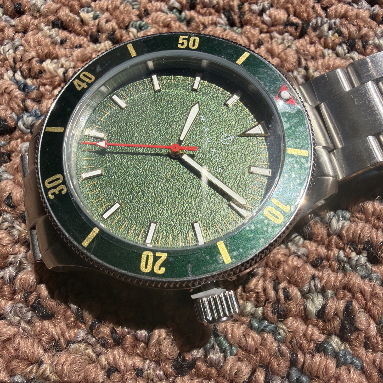 Nautis Deacon Bracelet Watch – Silver/Green
