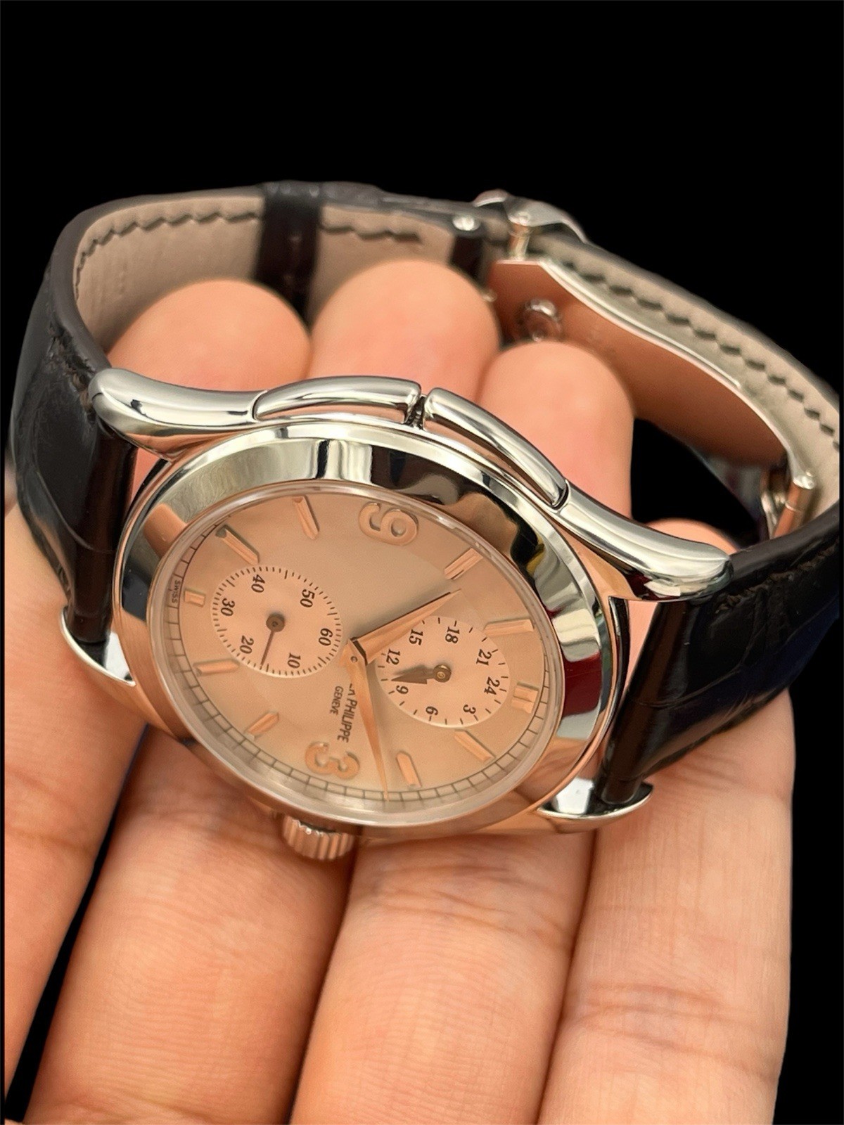 Patek Philippe Calatrava Travel Time 18K White Gold, White Dial 5134G