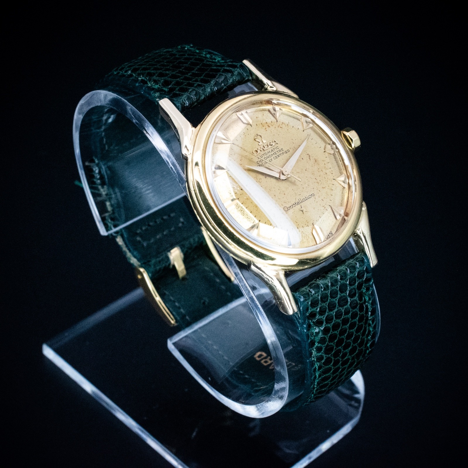 Omega Constellation Deluxe 18K Yellow Gold Pie-Pan Arrowhead Markers, Ref 2853