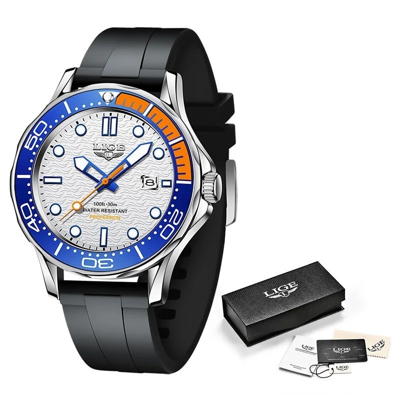 2025 LIGE New Business Mens Watches Top Brand Luxury Dive Watch For Men Waterpro