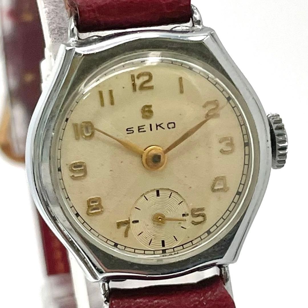 Rare SEIKO S Mark Hand wound Watch Working Small Second Showa Retro