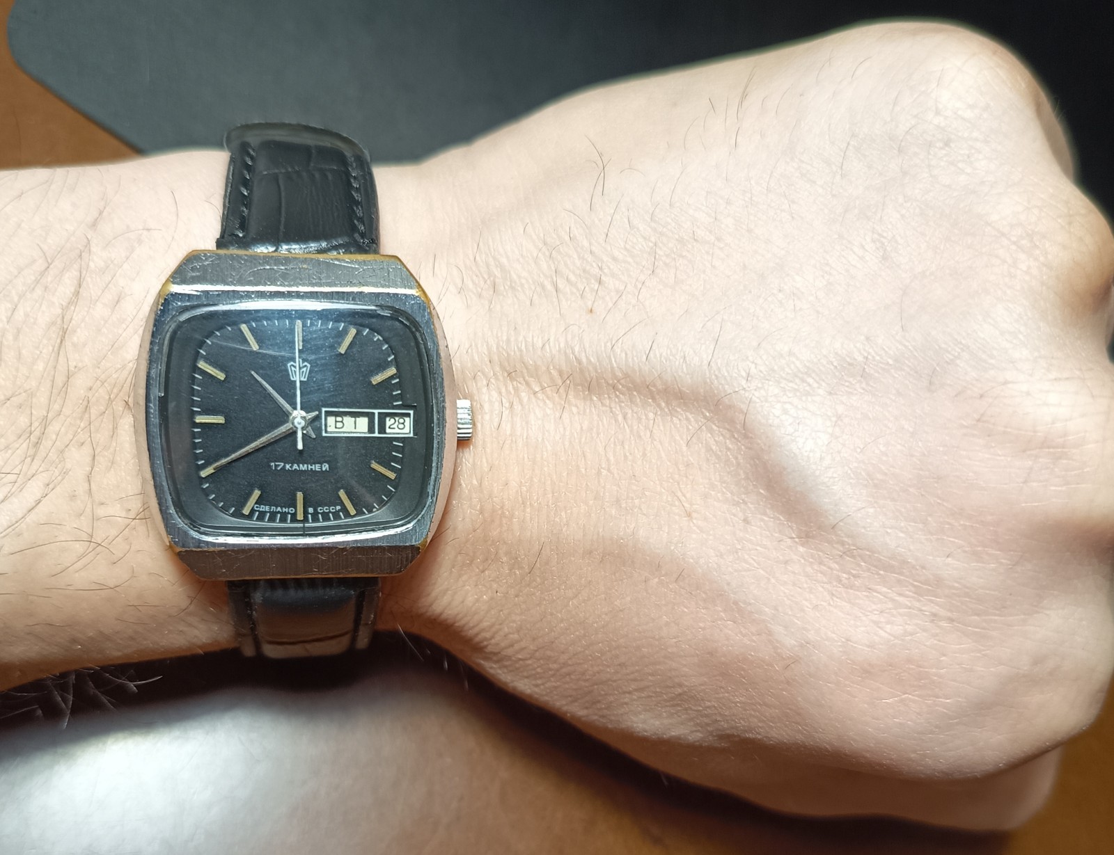 Vintage Men’s watch Poljot 17 jewels mechanical Soviet USSR