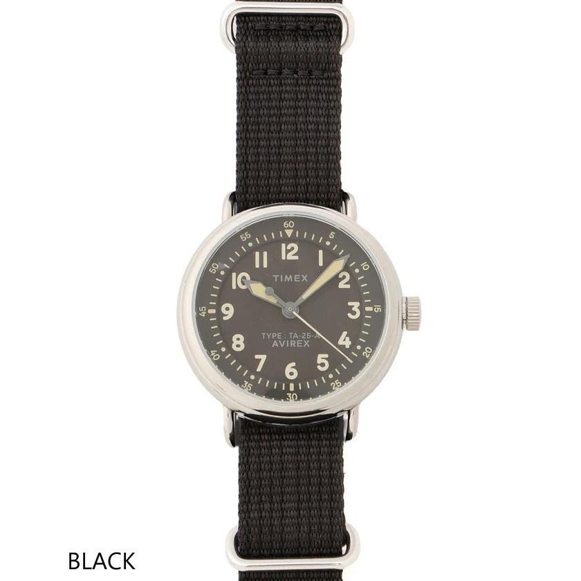 AVIREX TIMEX TYPE-25A 38mm Black ＆ Black Watch 7835973002 MIDGET 50th