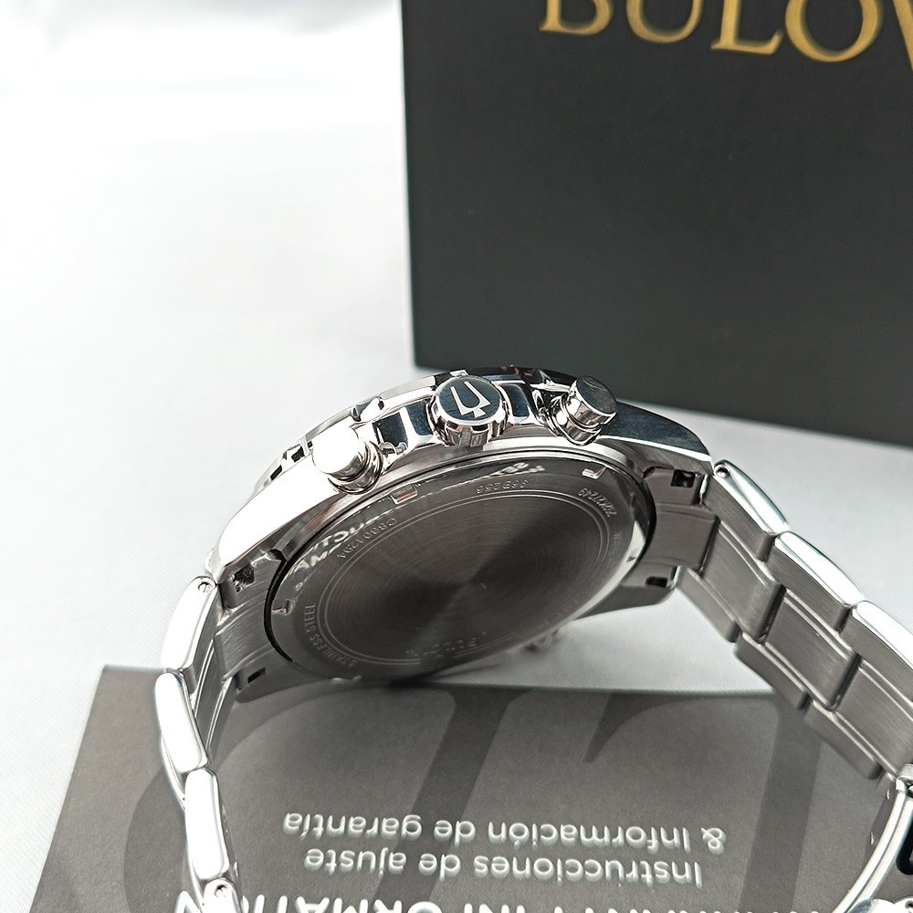 Bulova Marine Star Chronograph 96B256 Blue Dial Stainless Steel Men’s Watch