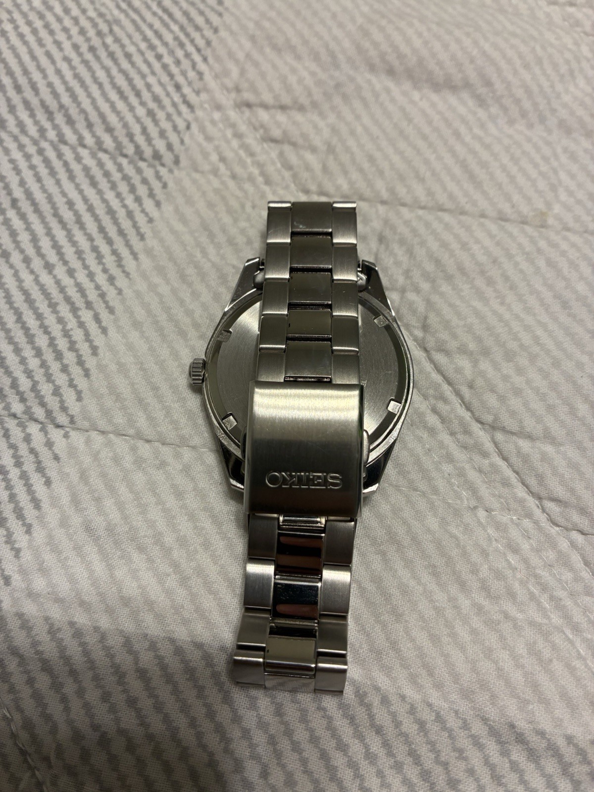 Seiko Men’s Watch Essentials Charcoal Dial Stainless Steel Bracelet SUR343