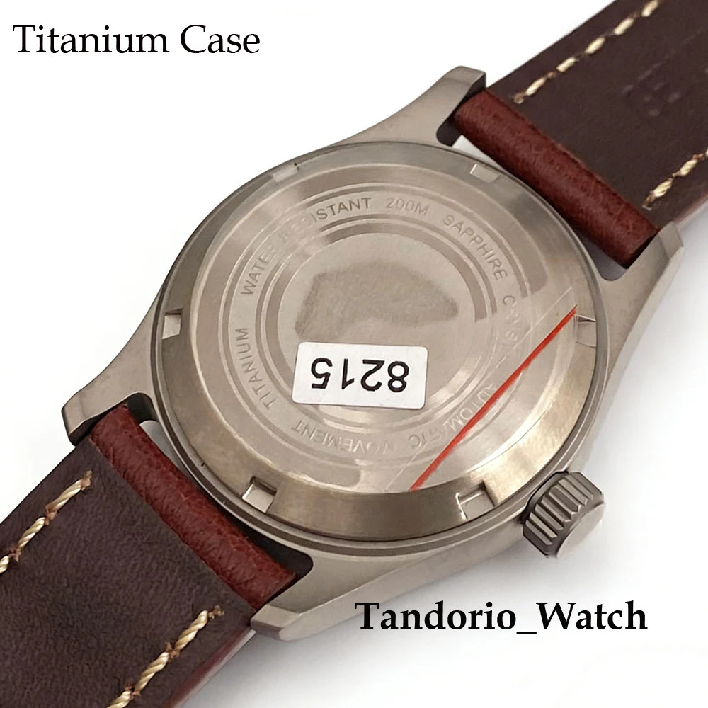 Tandorio 36mm 20ATM Titanium Automatic Pilot Diver Men’s Watch Sapphire Glass