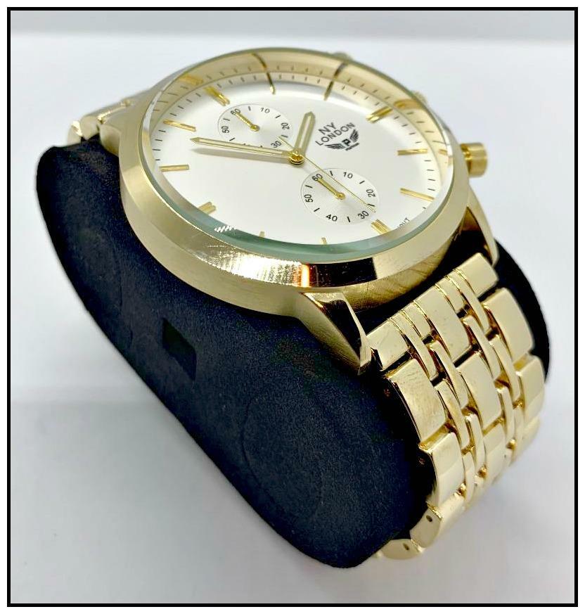 Men’s CLASSY ELEGANT DIVER Round Gold LUXURY Designer Fashion WRIST WATCH 47mm