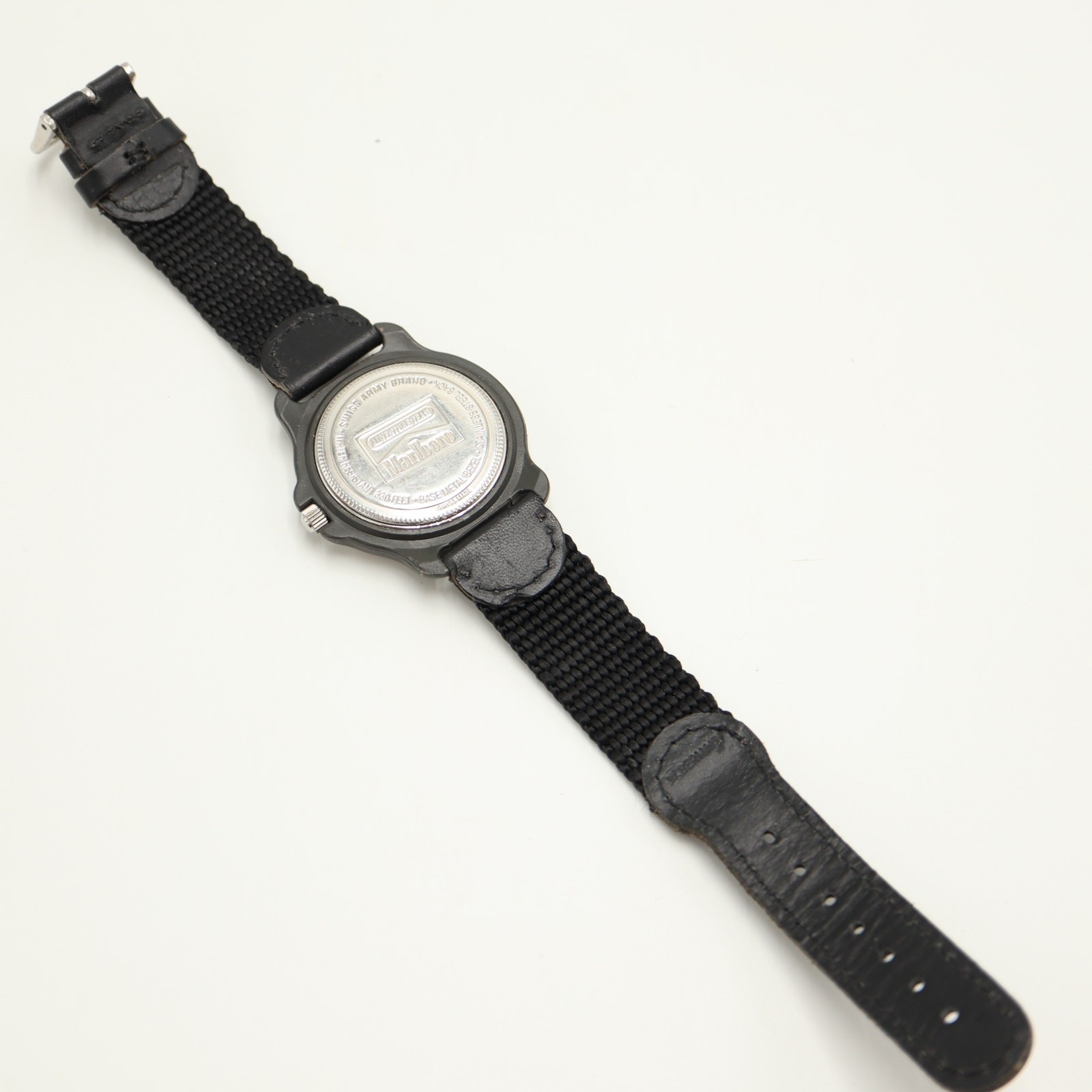 Vintage Swiss Army Marlboro Adventure Team 38mm Watch Date Red Bezel New Battery