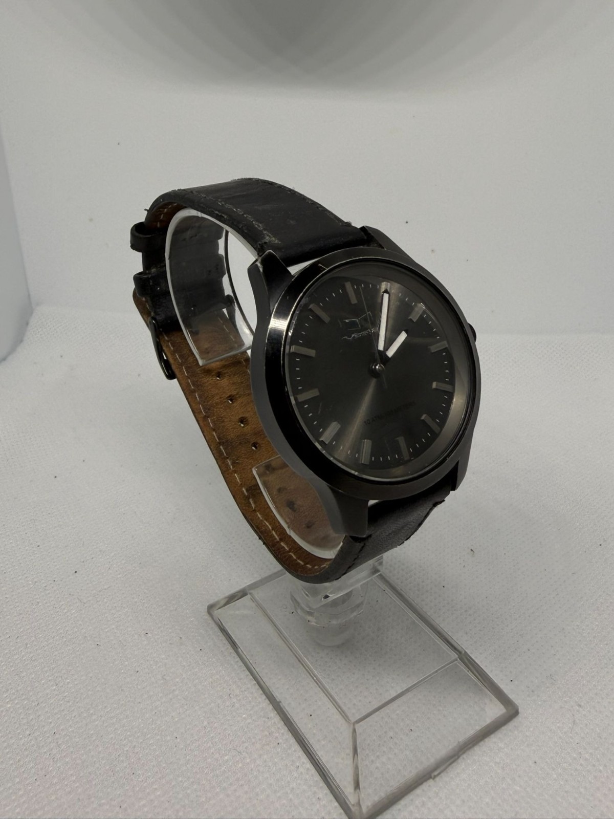 Vestal Heirloom Watch Matte Black Case Dark Grey Dial Luminous Hands