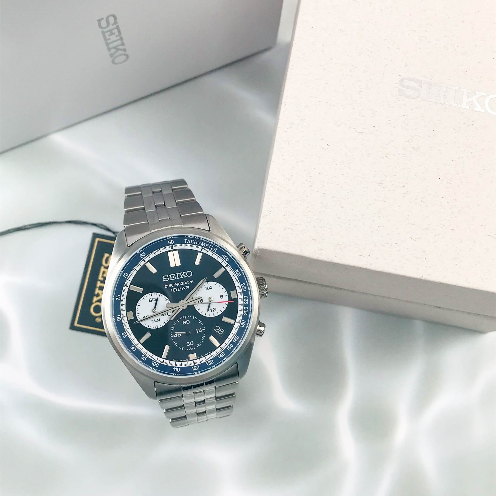Seiko Essentials SSB427 Motorsports Chrono Quartz Blue Dial Men’s Watch 41.5 mm