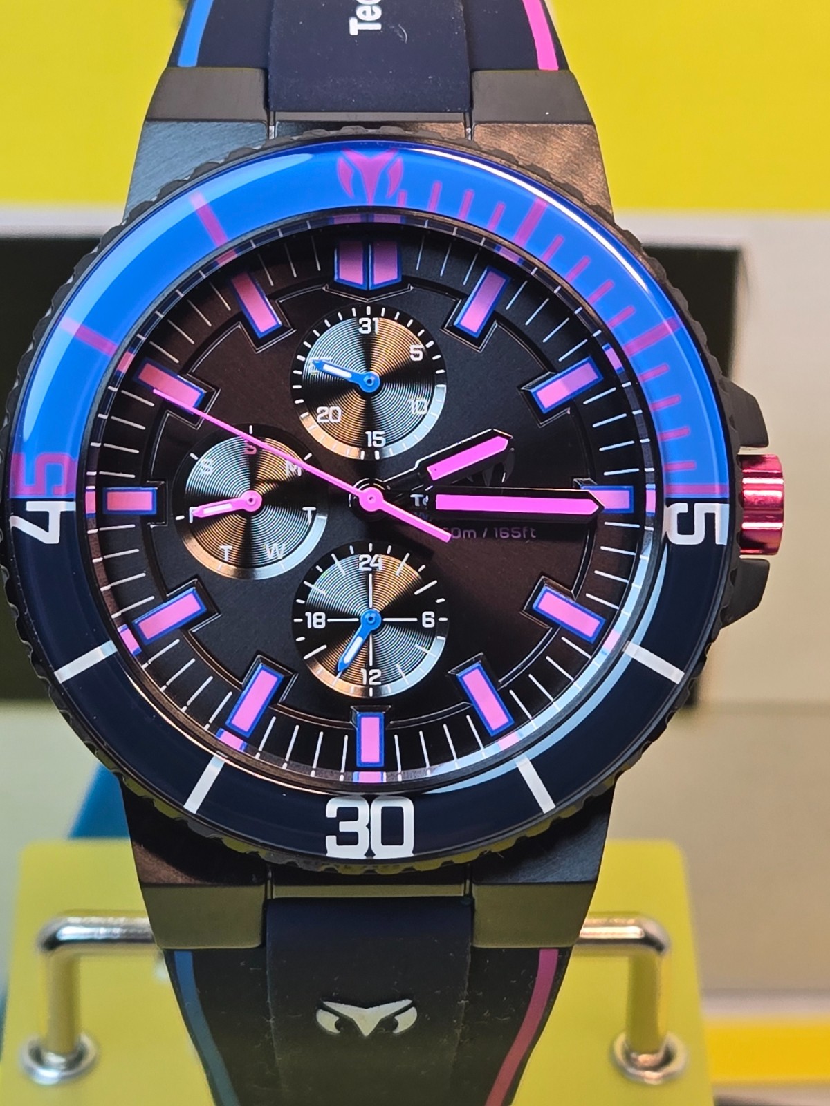 INVICTA TechnoMarine Racing Legends Mens Watch 43mm Blue w/ Blue & Pink DIal NEW