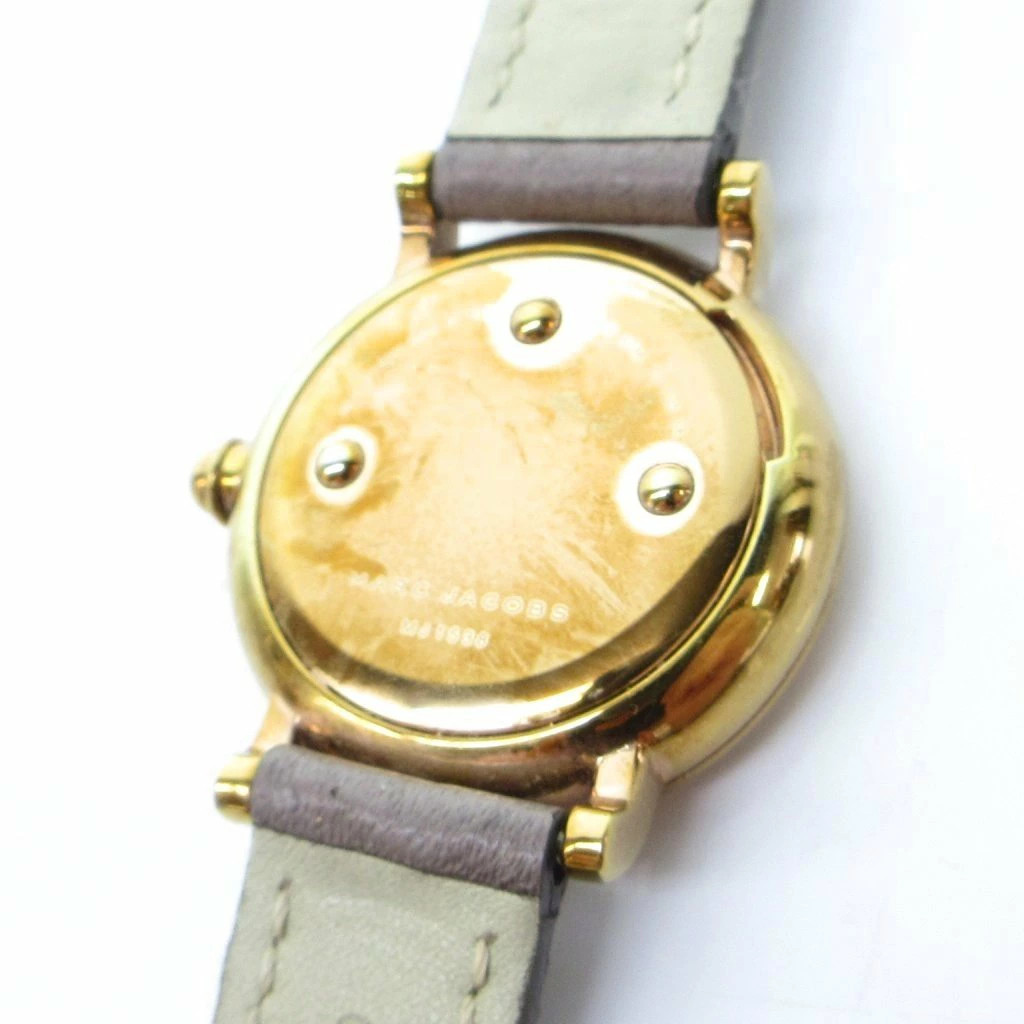 [A1R] Used Marc Jacobs Wristwatch Brown Gold Color HW Ladies Vector [g4n]
