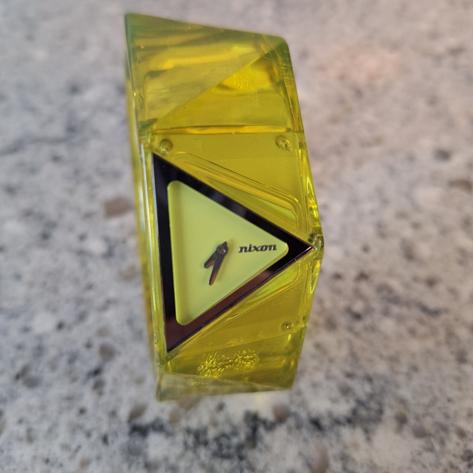Nixon The Tribella Watch Clear Lime Polycarbonate Japanese Quartz Glows