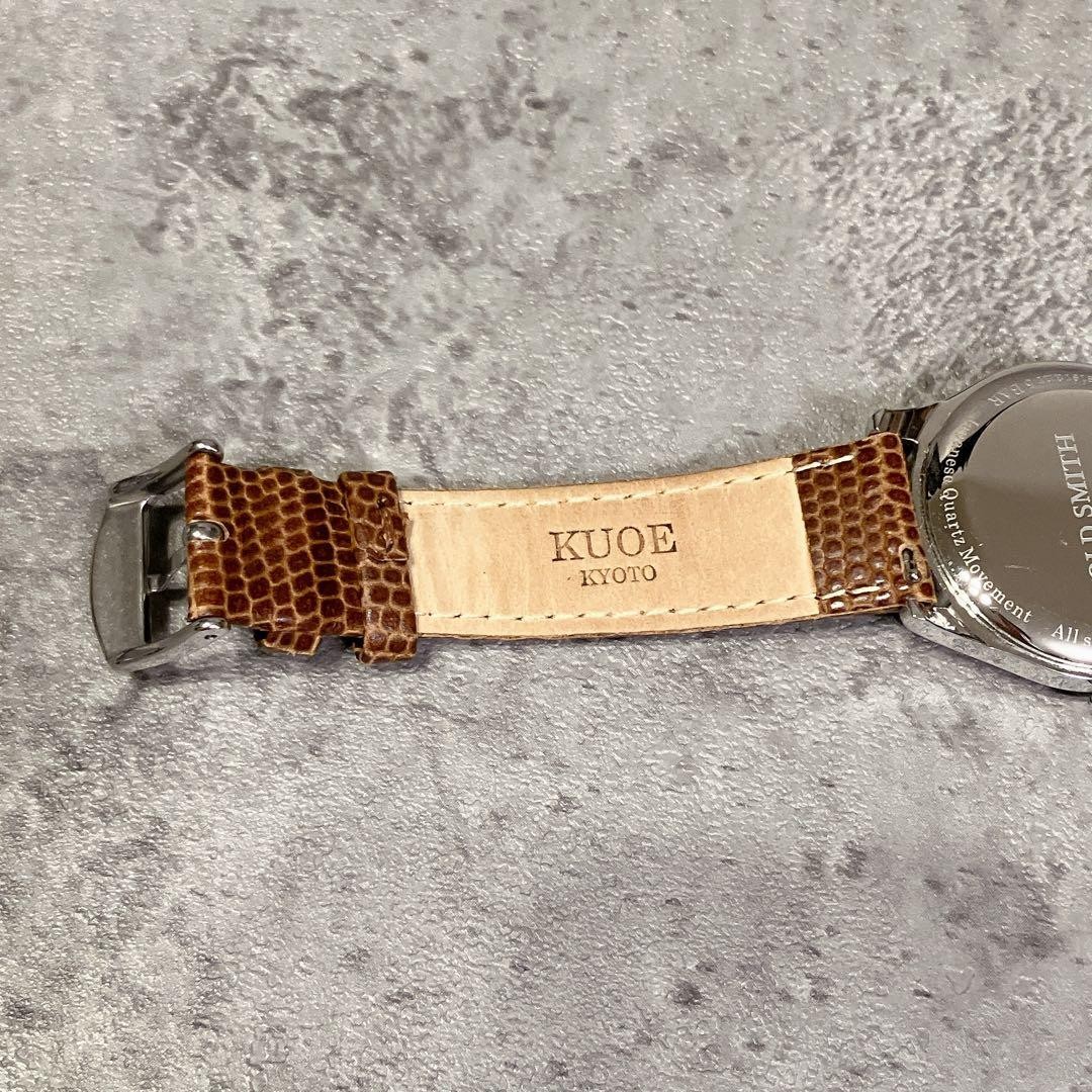 KUOE Kyoto Old Smith 90-001 Watch Stainless Steel Leather Working from Japan