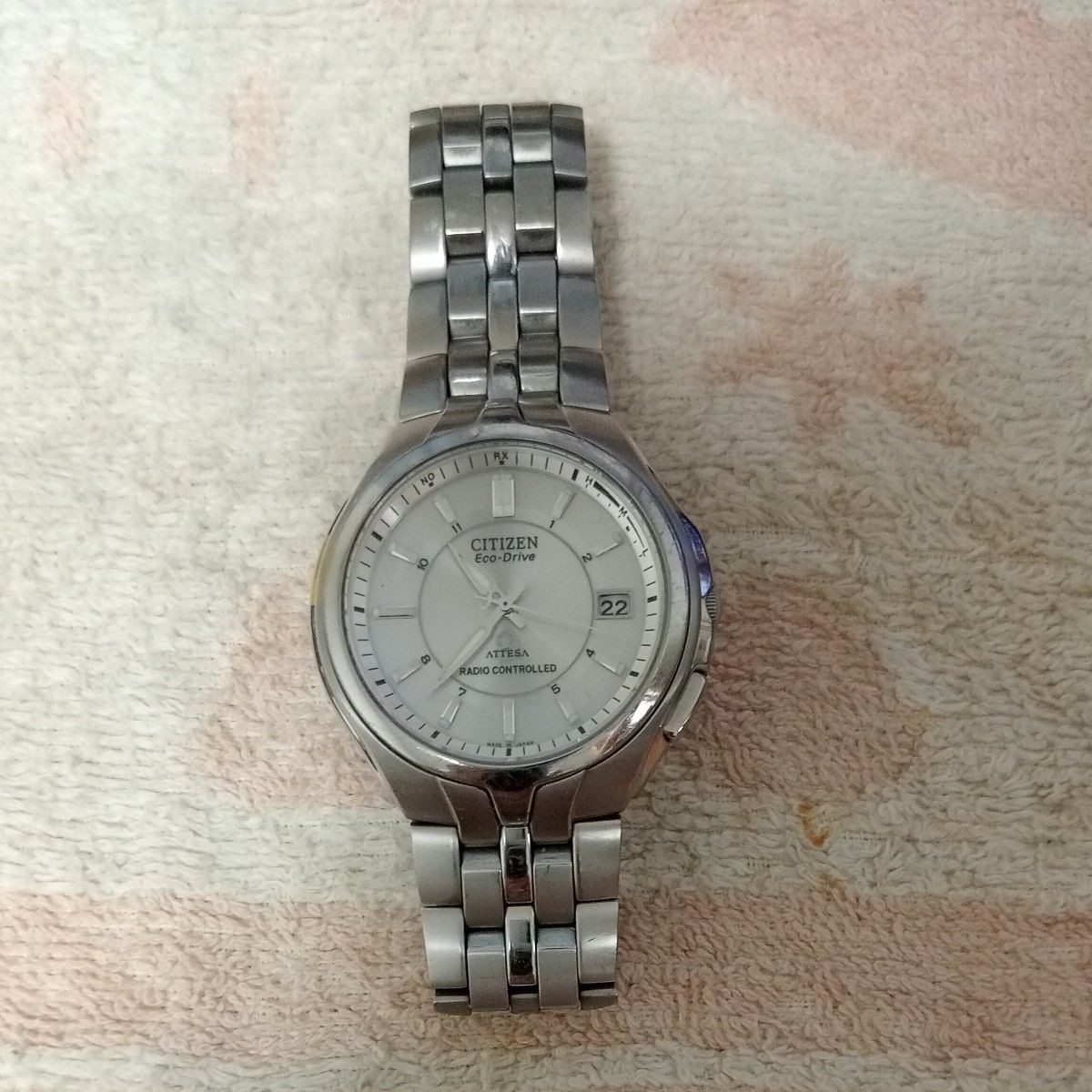 CITIZEN Attesa Eco Drive Radio Solar H410 Men’s Wristwatch Working Condition