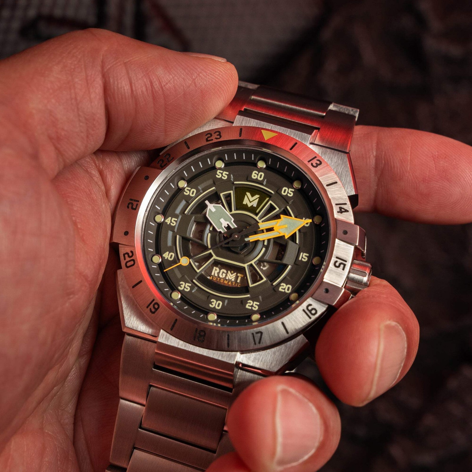 HIMARS AUTOMATIC BROWN / STAINLESS STEEL | Brown Dial Wristwatch RG-8065-44