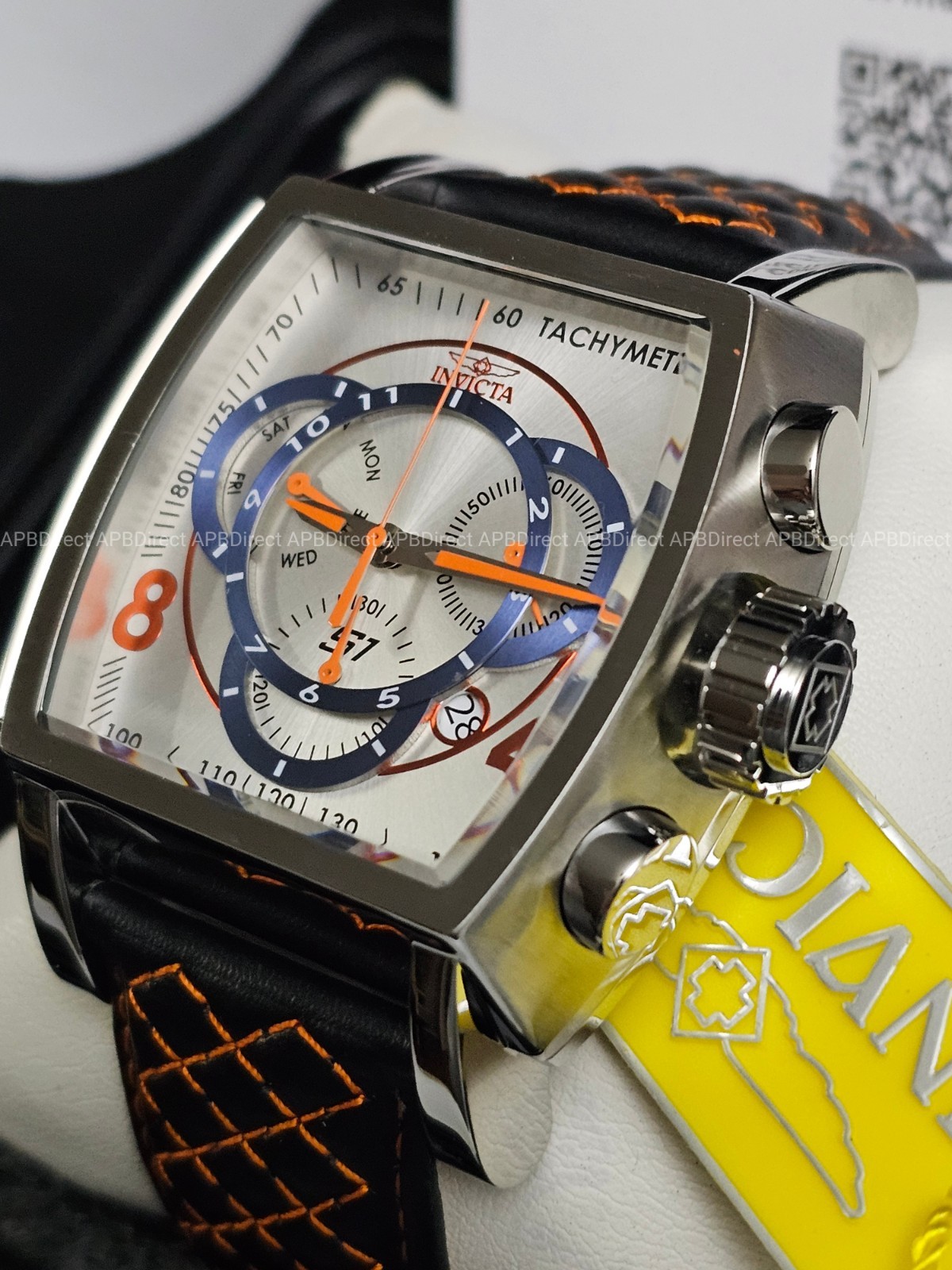 Invicta – S1 Rally – Swiss Z60 Chronograph – Black Orange Leather – Mens Watch