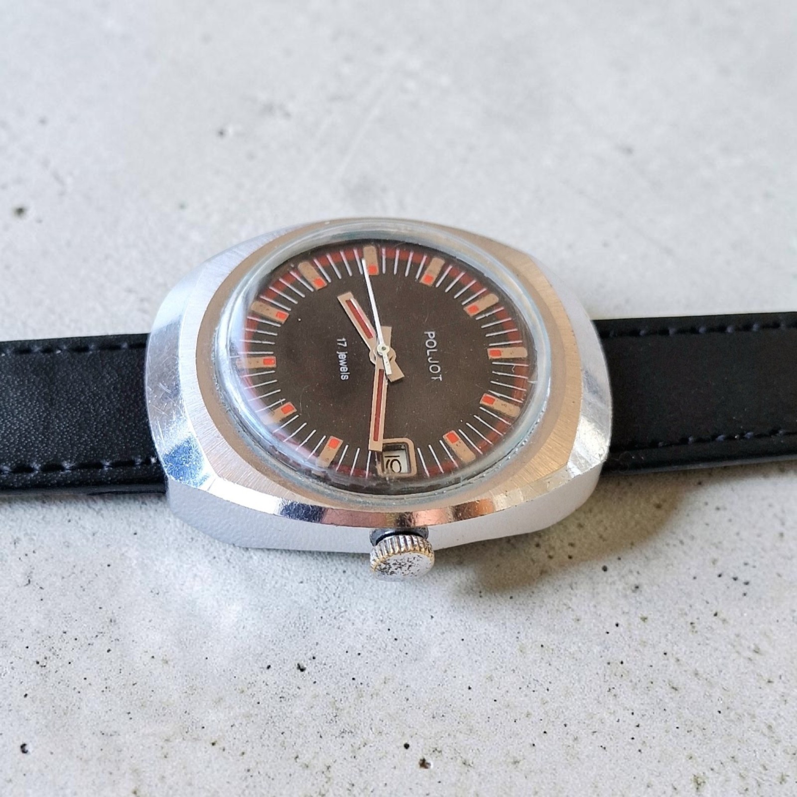 Rare Soviet USSR mechanical watch POLJOT 17 jewerly