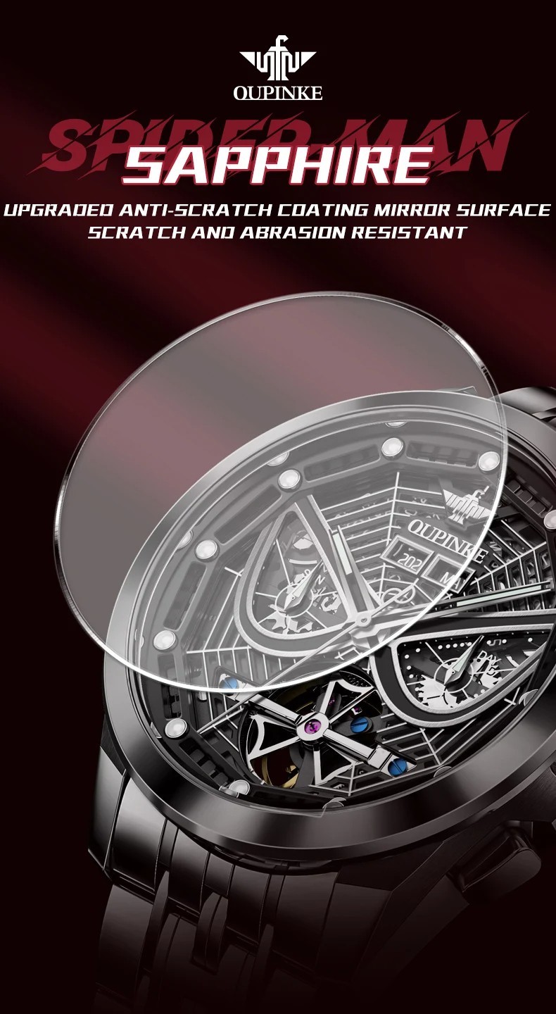 Automatic Mechanical Watch Waterproof Skeleton Luxury Dial Men Men’s Strap